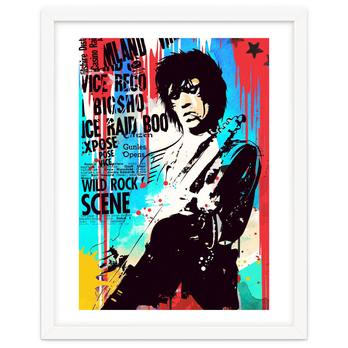 Keith Richards pop art poster