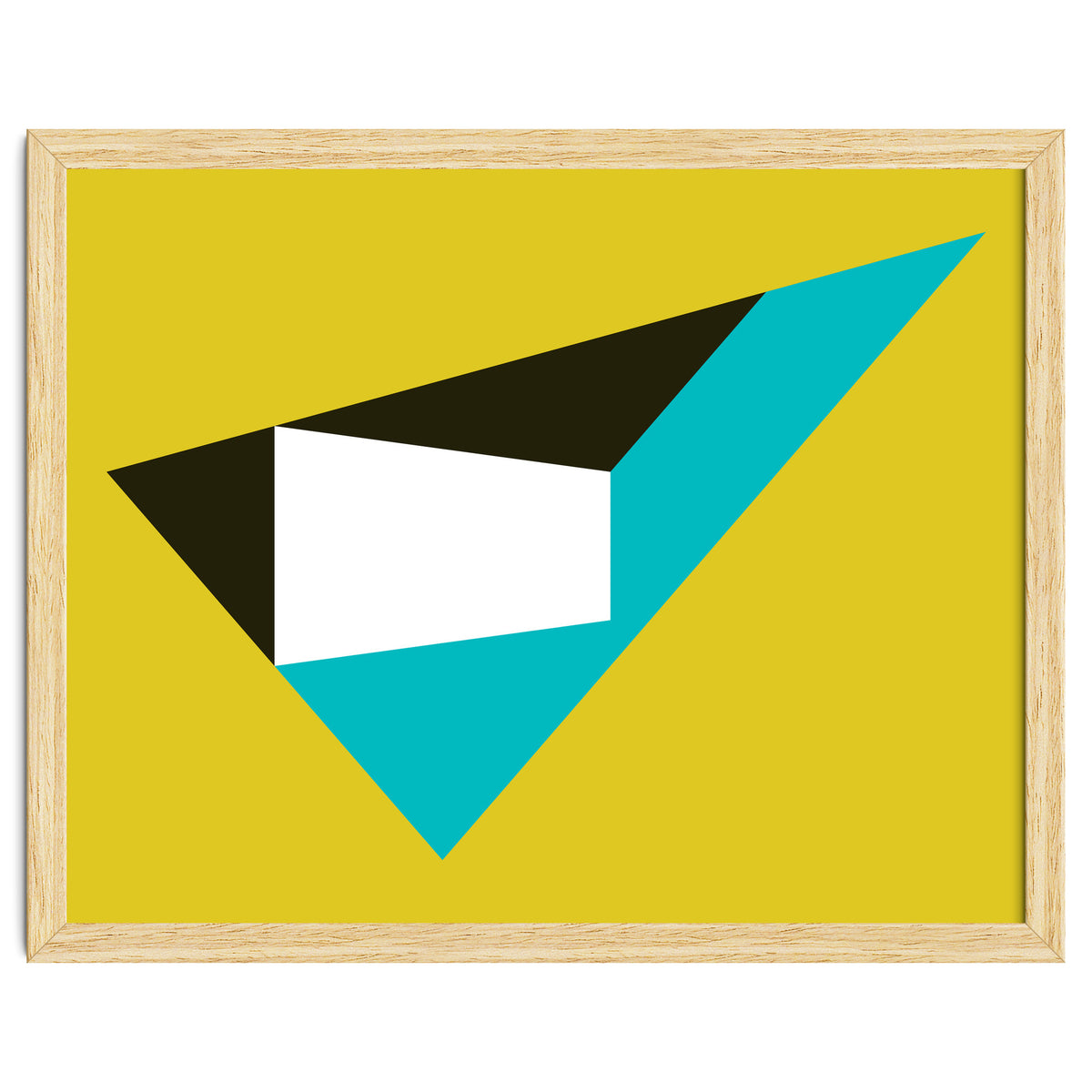 Geometric Shapes No. 39 - mustard & turquoise