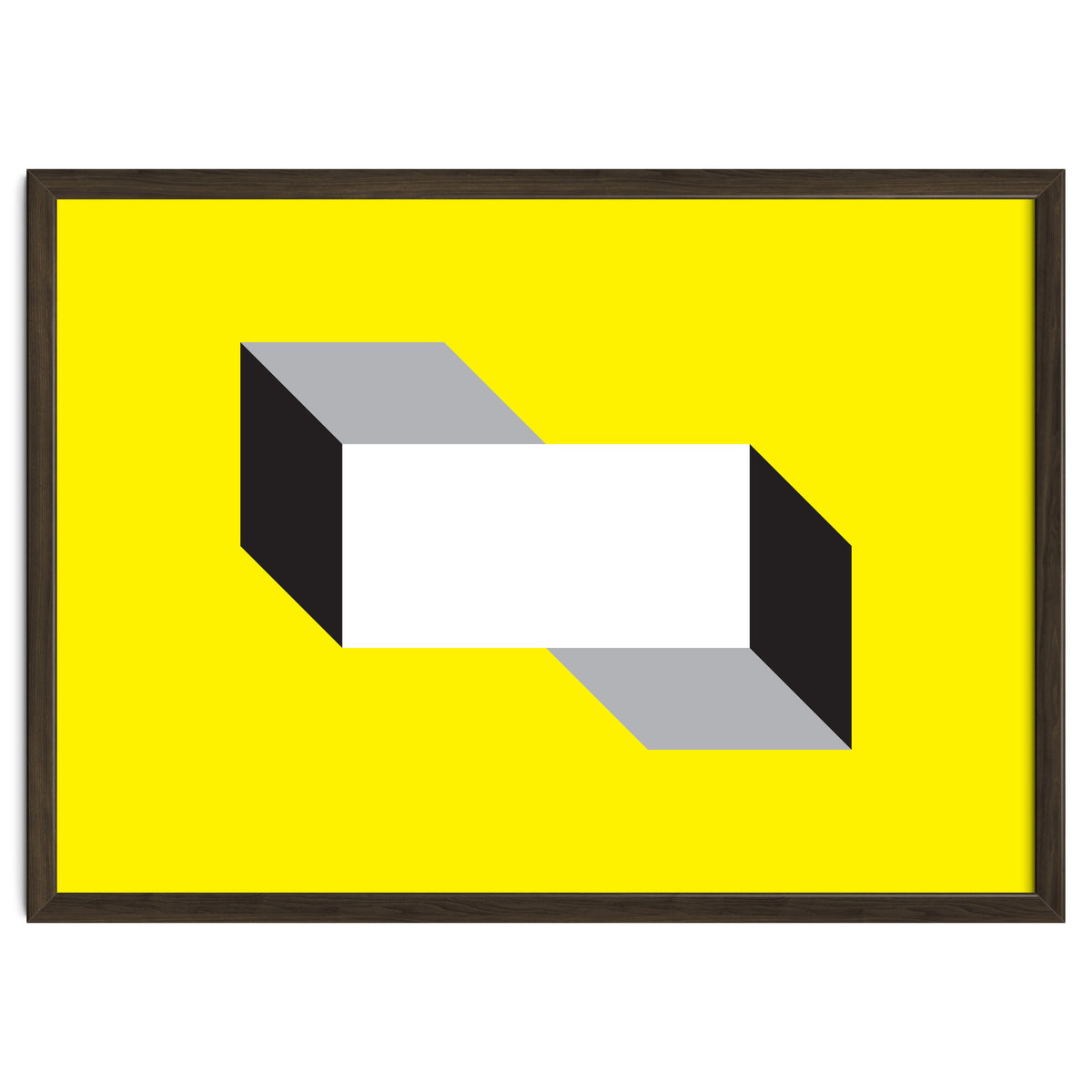 Geometric Shapes No. 50 - yellow, black & grey