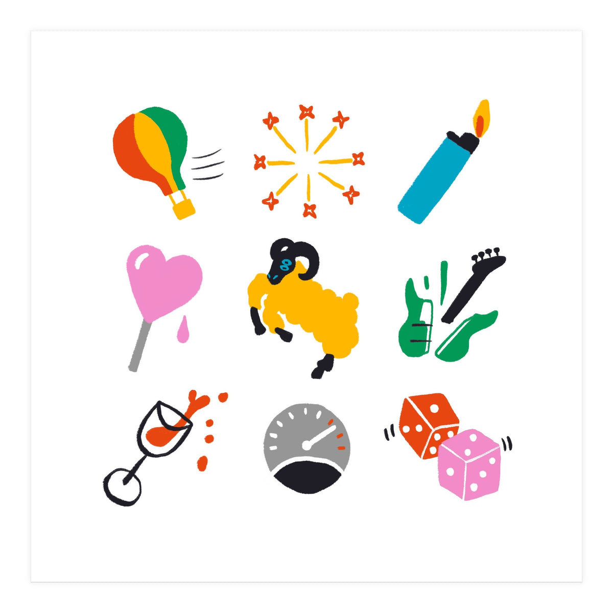 Aries Emoji (Print Only)