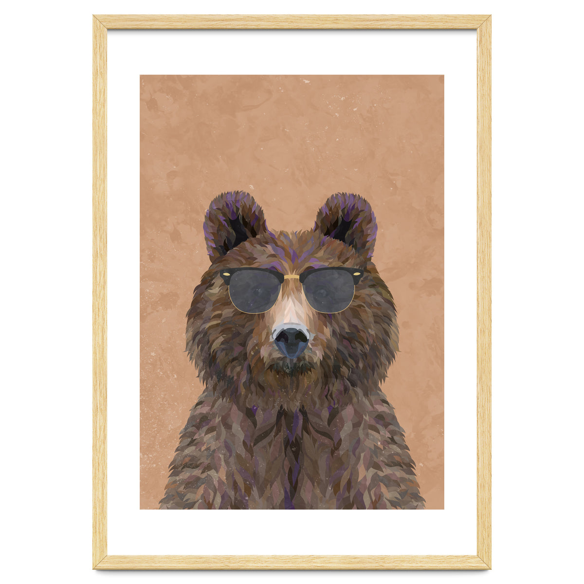 Cool Bear Wearing Sunglasses Portrait