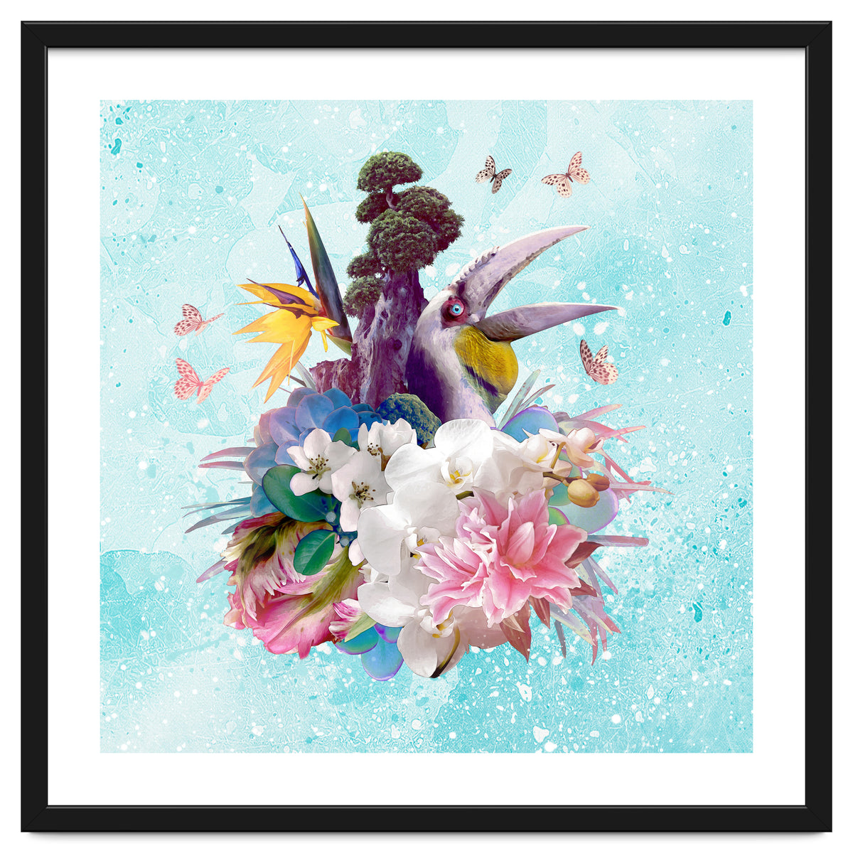 Floral Hornbill Blue