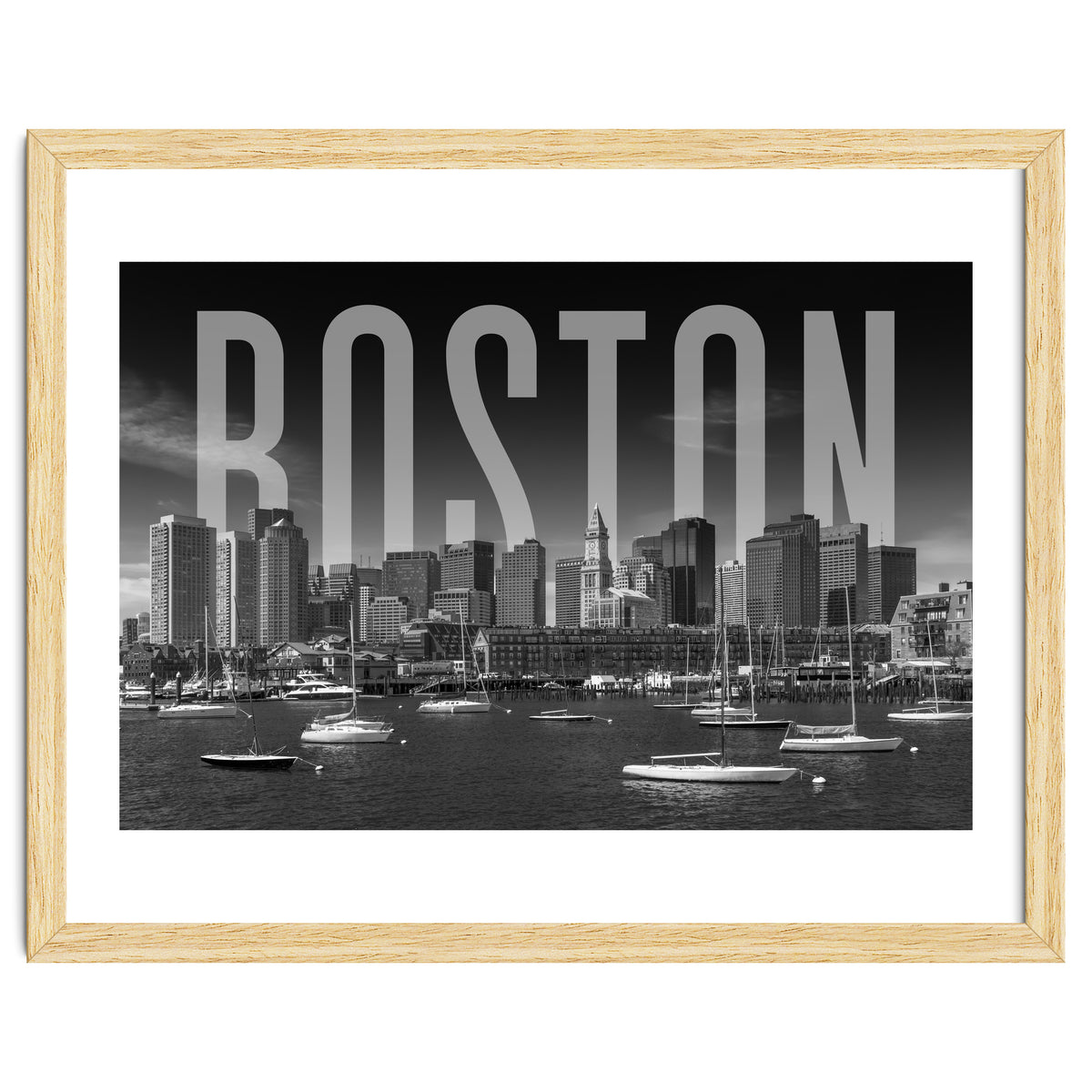 BOSTON Skyline | Monochrome