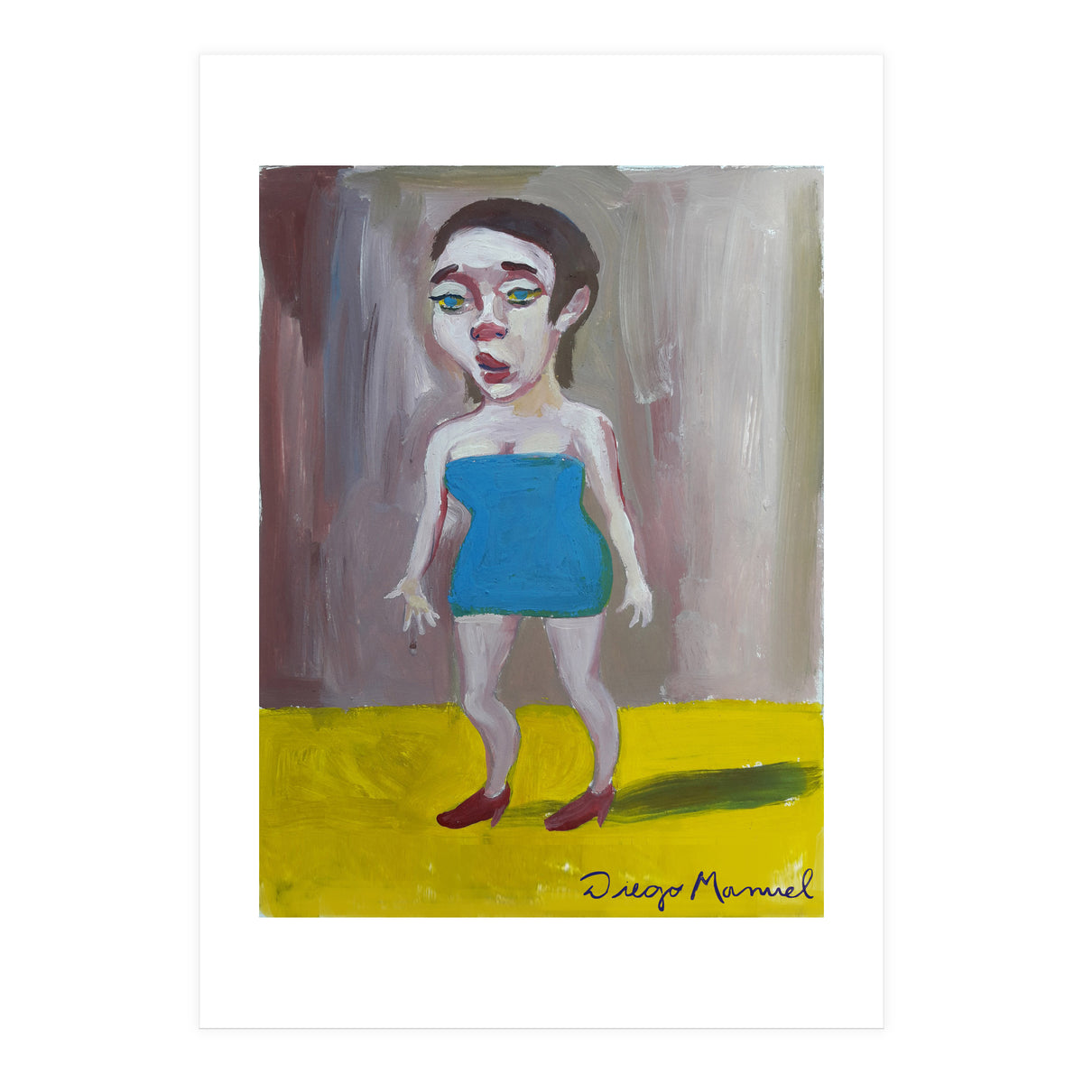 Light Blue Dress Girl (Print Only)