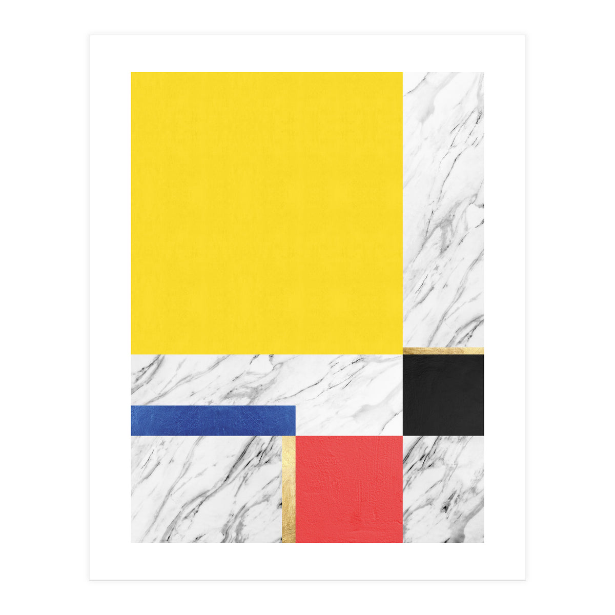 Geometric and golden X (Print Only)