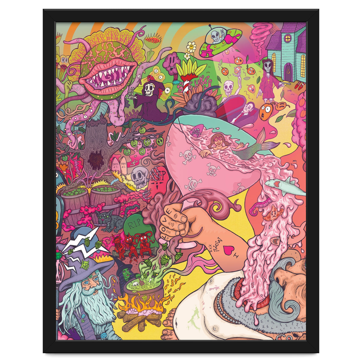 Abbeydale Brewery Collab Series Full Illustration - Yeastie Boys UK, Northern Monk, Origins Fyne Ales, Haand, Brew York and Black Jack Brewery.