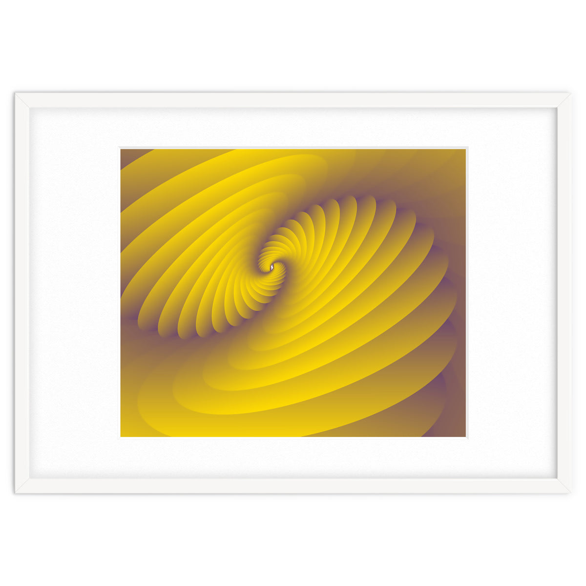 3d Abstract YELLOW Spiral Modern ART