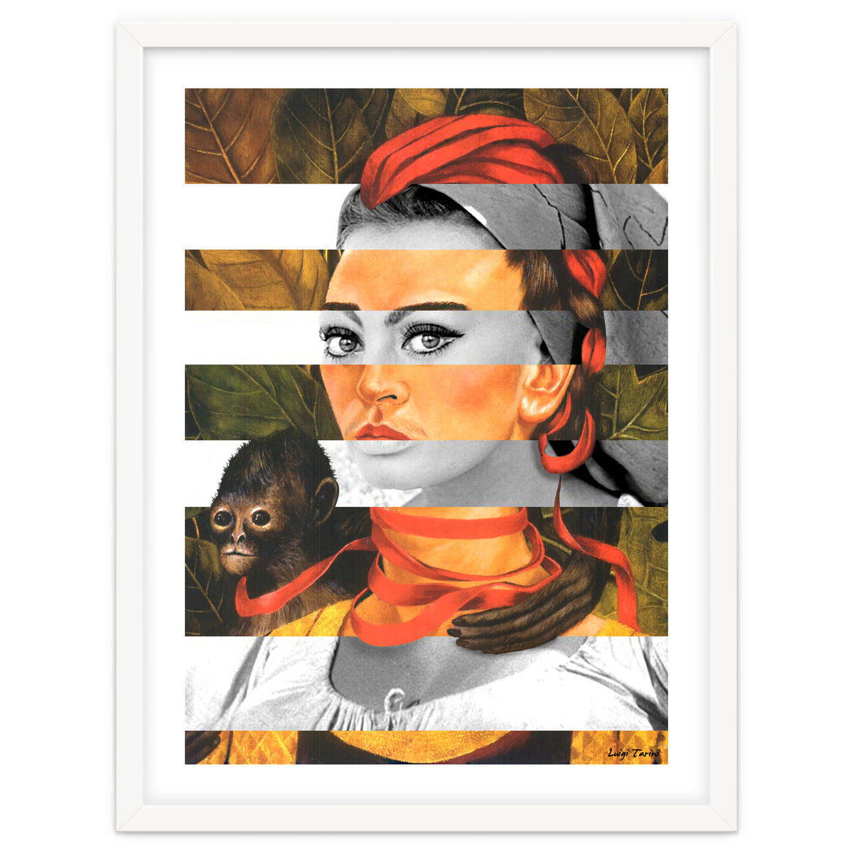 Frida Kahlo's Self Portrait with Monkey & Sophia Loren