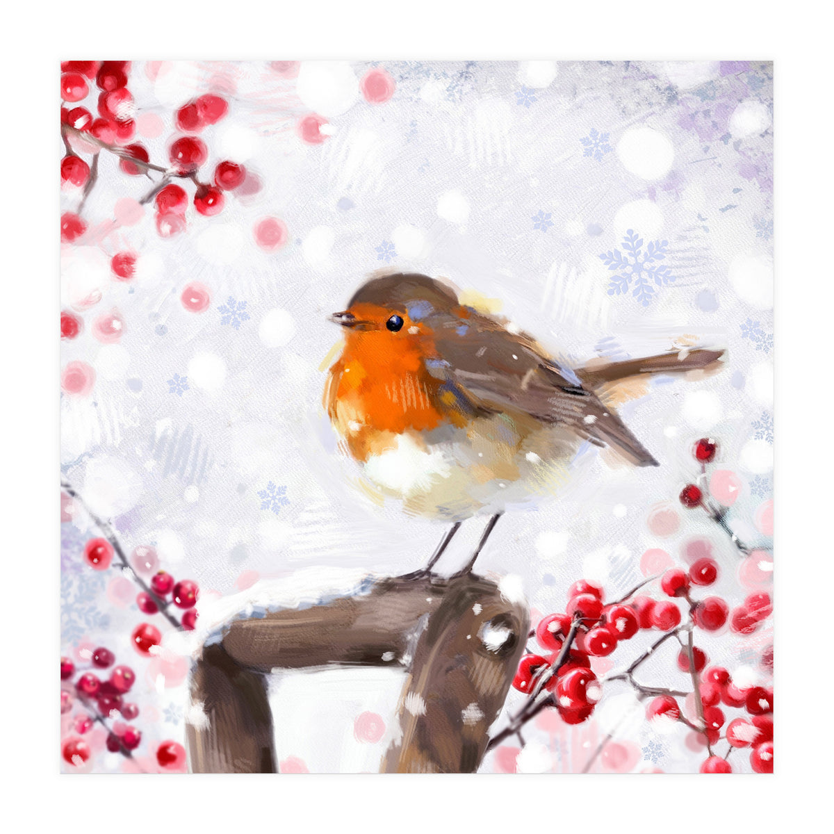 Winter robin (Print Only)