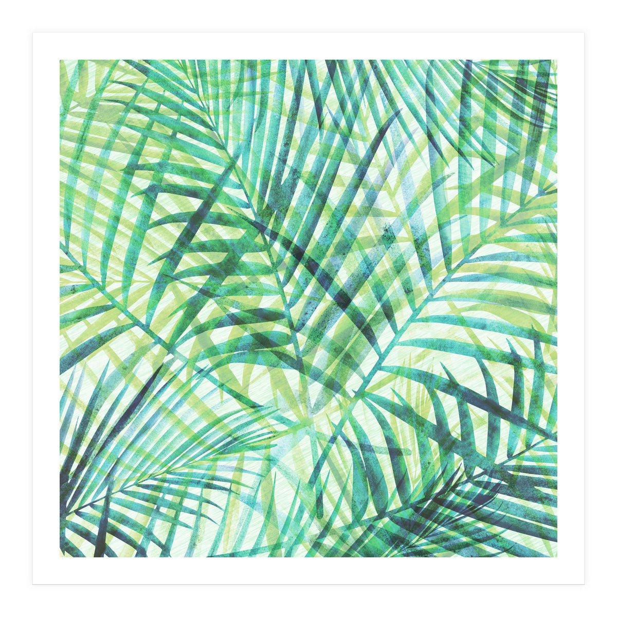 Abstract Tropical Palms (Print Only)