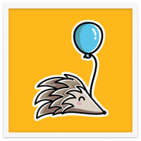 Kawaii Cute Hedgehog With Balloon