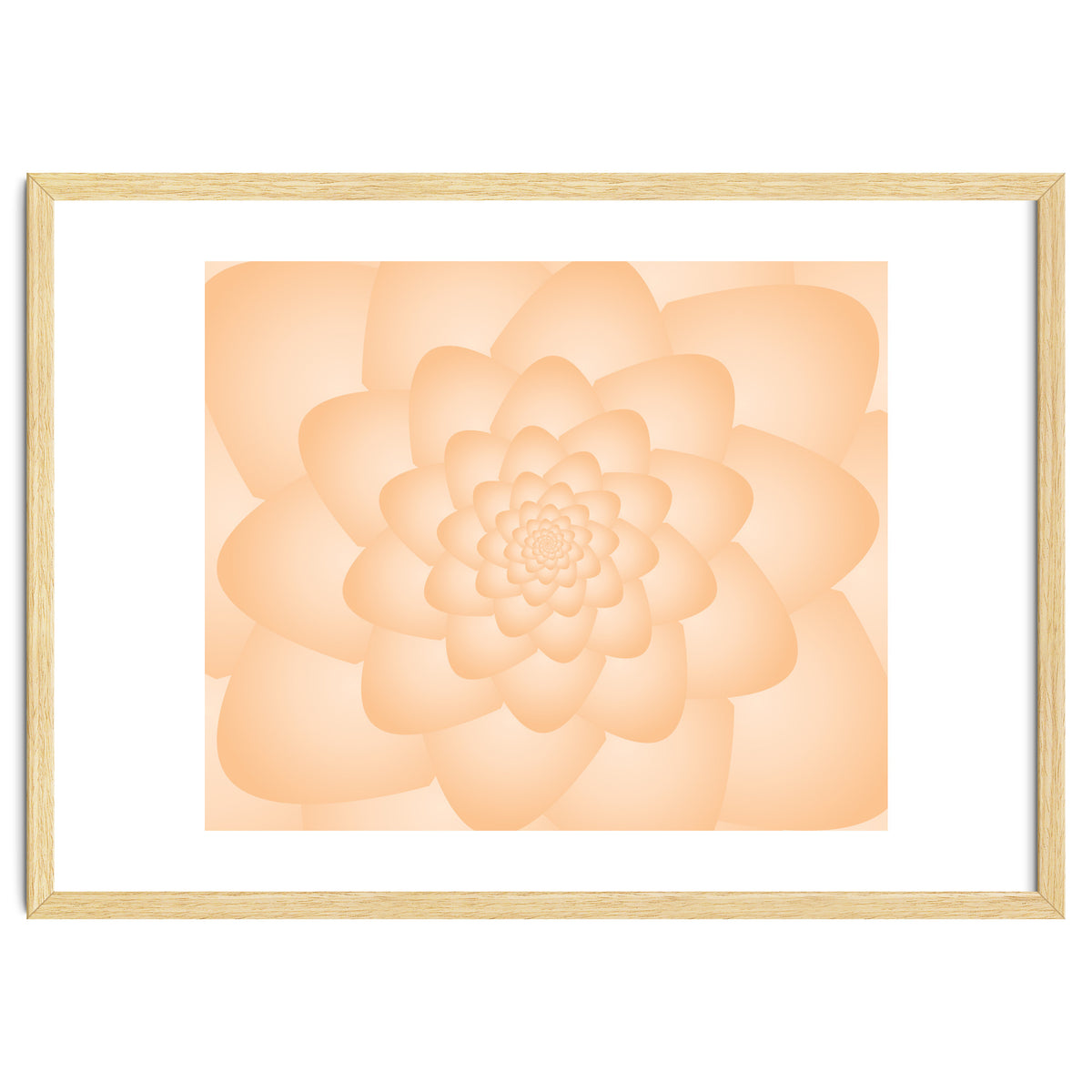 Pastel Colors Flower Pattern Set Orange