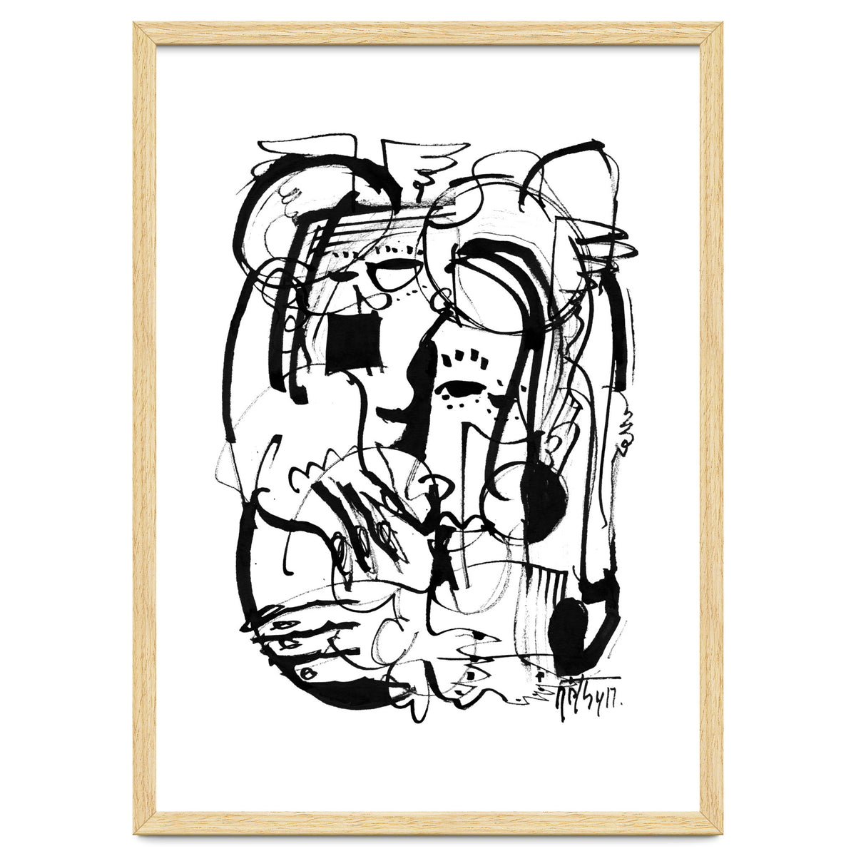 Two Shy Angels - b&w