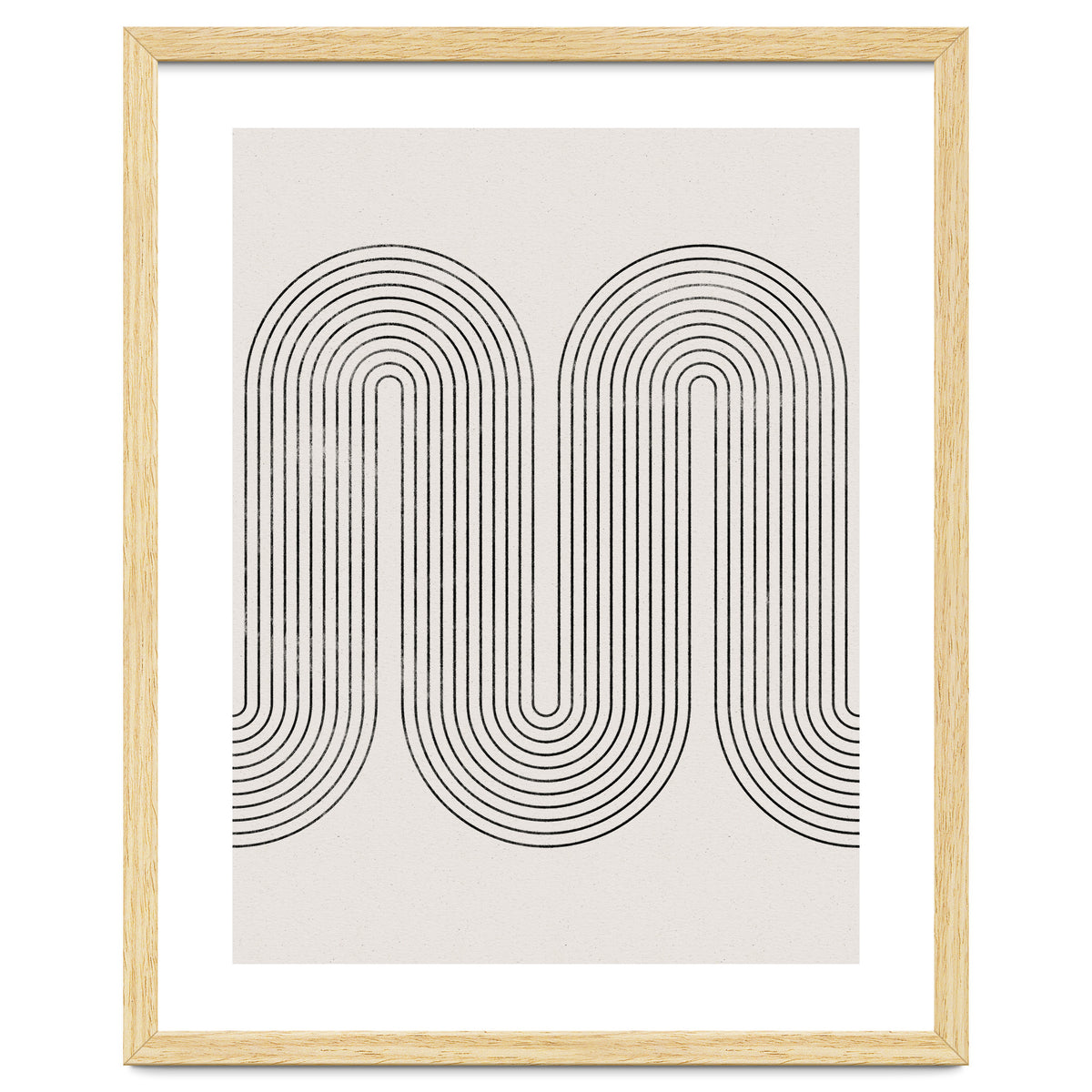 Mid-Century Modern No.28 - Woodblock Print