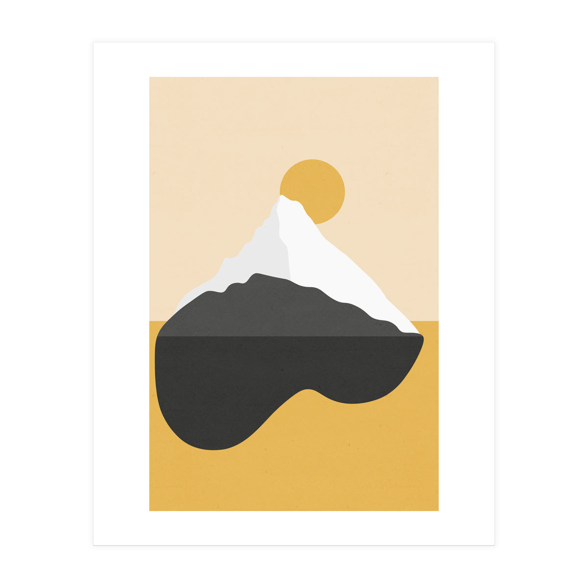 Abstract Mountain - Golden Desert (Print Only)