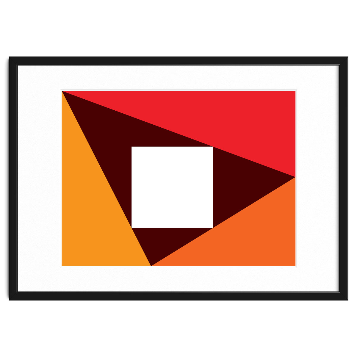 Geometric Shapes No. 23 - red & orange