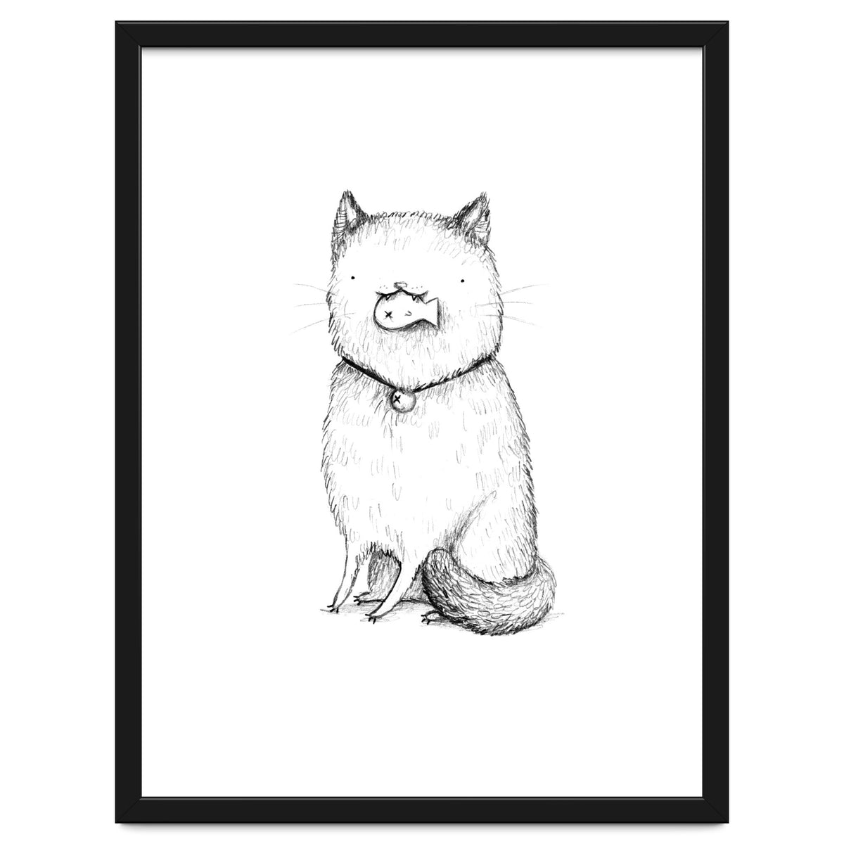 Kitty with a Fish Cracker