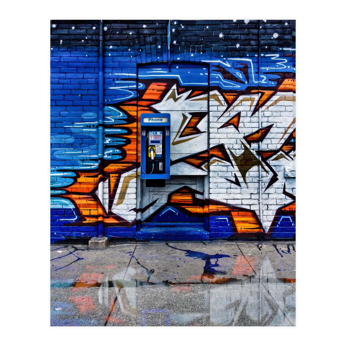 Phone Booth No 12 Color Version Reflection (Print Only)