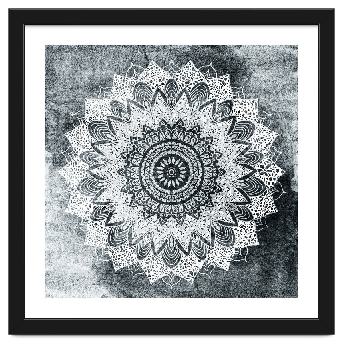 Bohochic Mandala In Gray