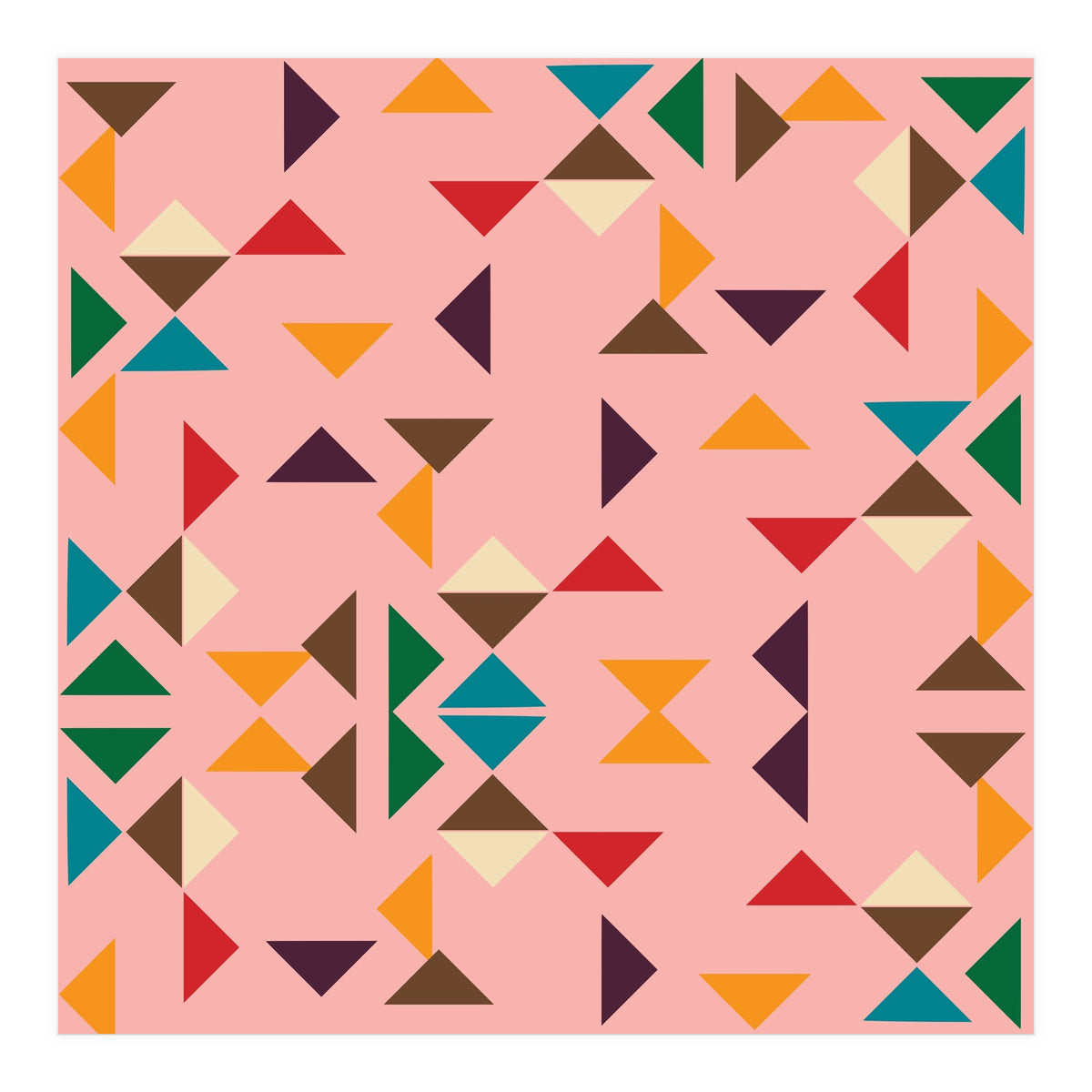 Kilim Pink Triangle Pattern (Print Only)
