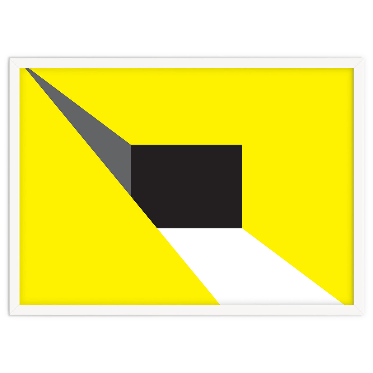 Geometric Shapes No. 20 - yellow, black & grey