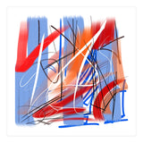 Traces In Blue And Red (Print Only) thumbnail