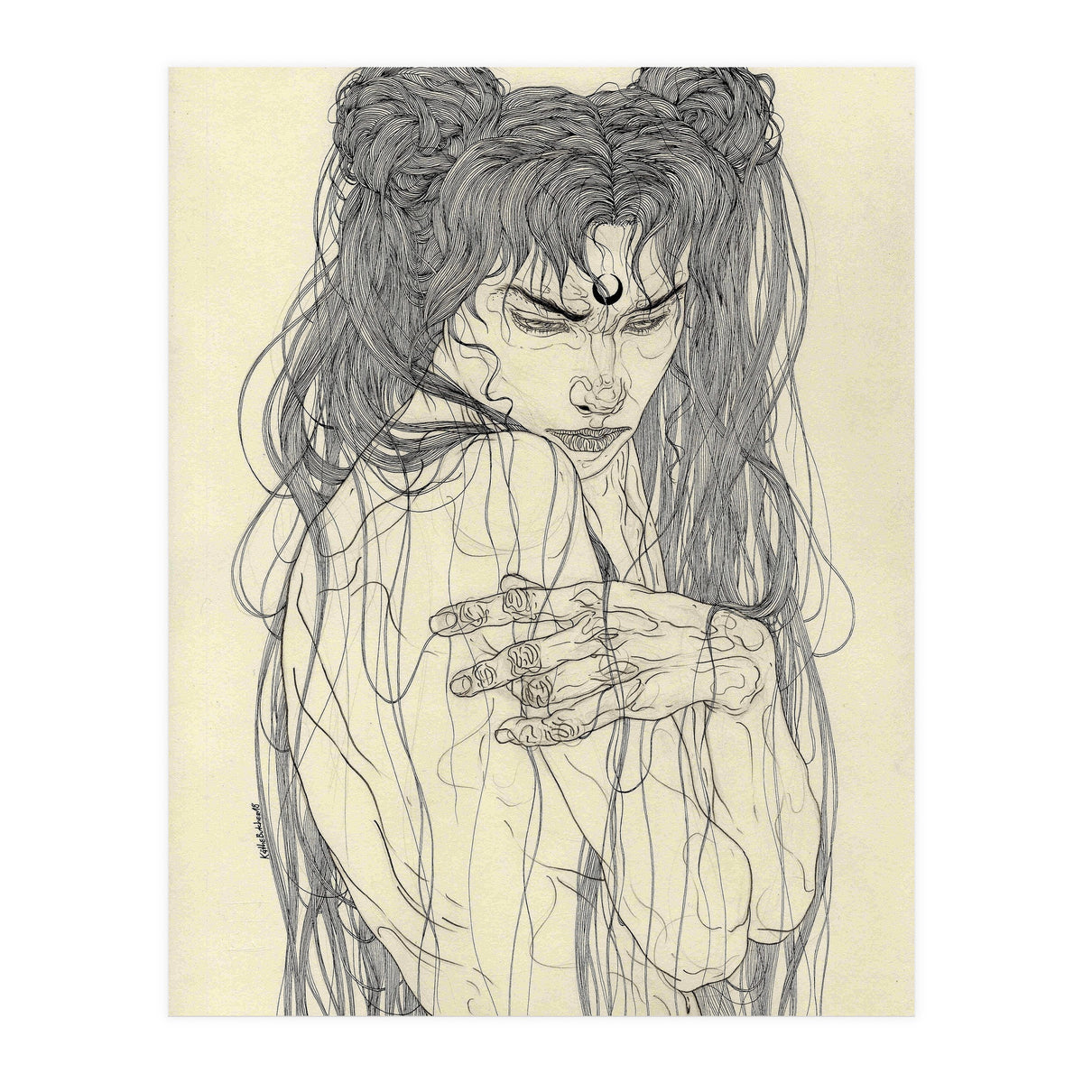 There is a dark moon rising inside of me (Print Only)