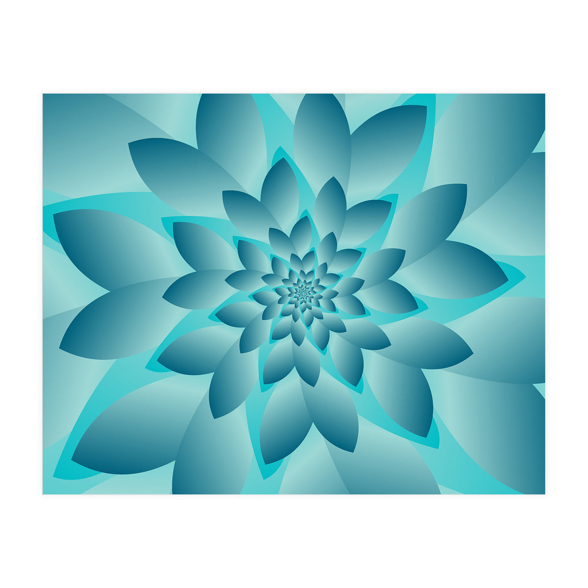 Abstract Modern Optical Illusion Floral Design Art (Print Only)