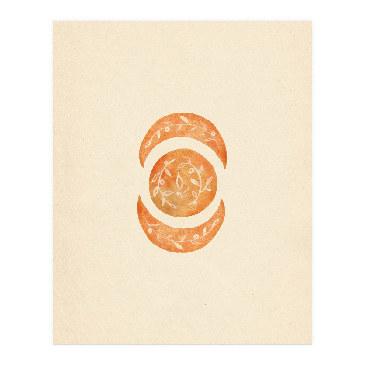 Botanical moon shapes (Print Only)