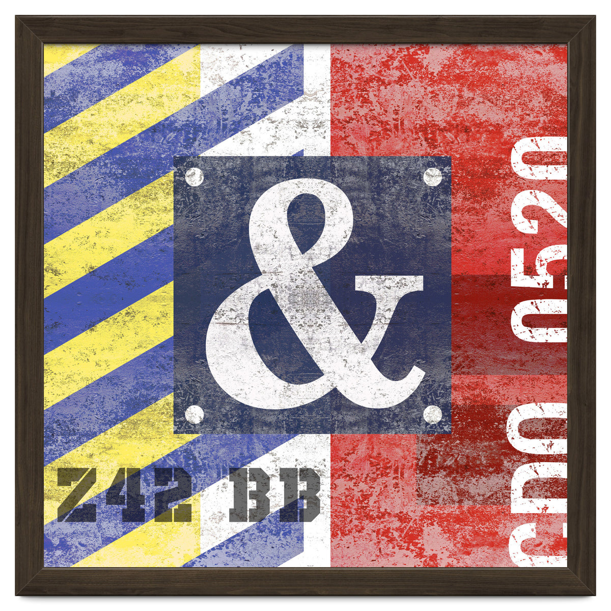 Blue Ampersand Industrial Abstract