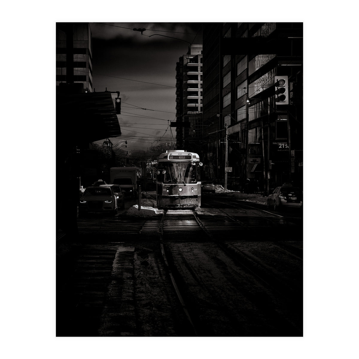 The 512 St. Clair Streetcar Toronto Canada Toned Version (Print Only)
