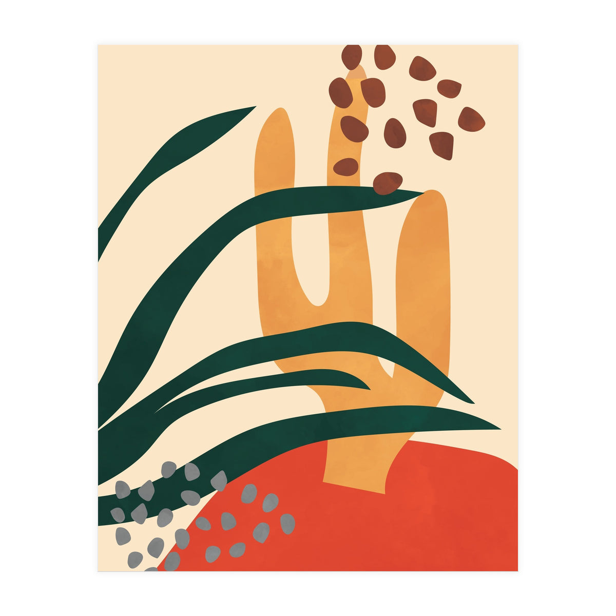 Abstract Scandi Botanical (Print Only)