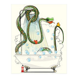 Snake in the Bath, Funny Bathroom Humour (Print Only) thumbnail