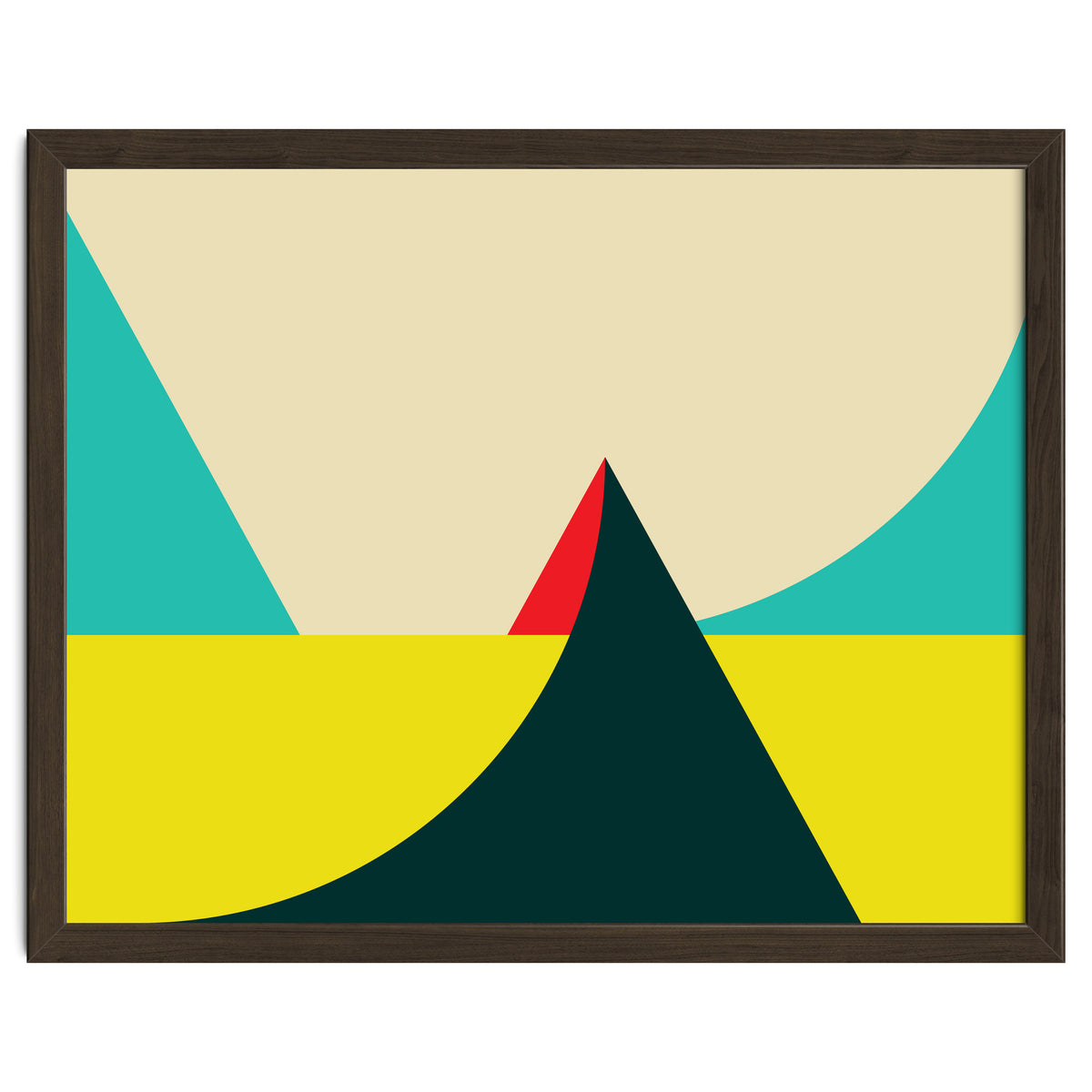 Geometric shapes No. 7 - yellow, turquoise, green & red