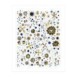 Indigo Flower Golden Mashup (Print Only) thumbnail