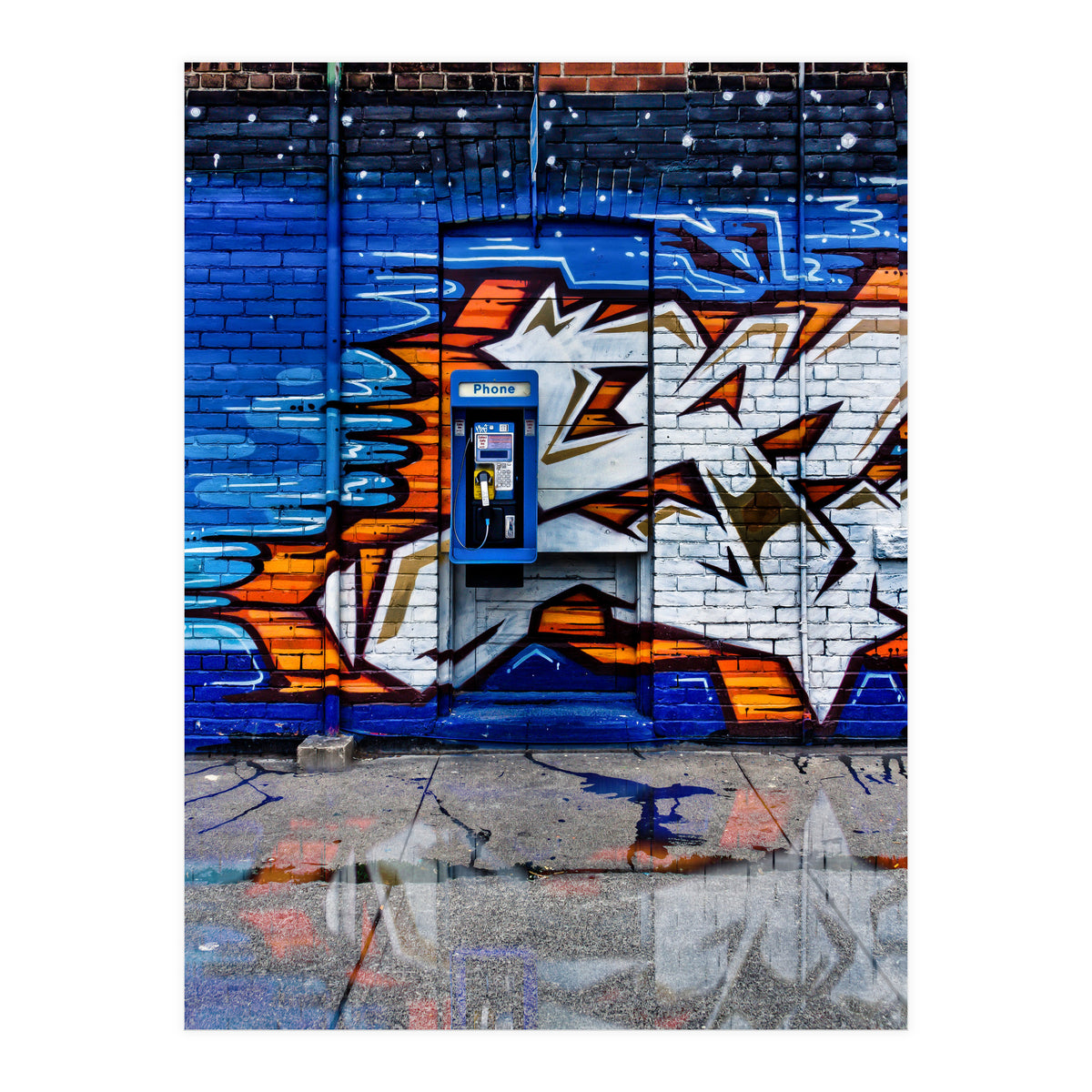 Phone Booth No 12 Color Version Reflection (Print Only)