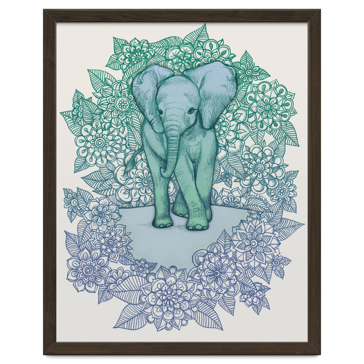 Emerald Elephant in the Lilac Evening