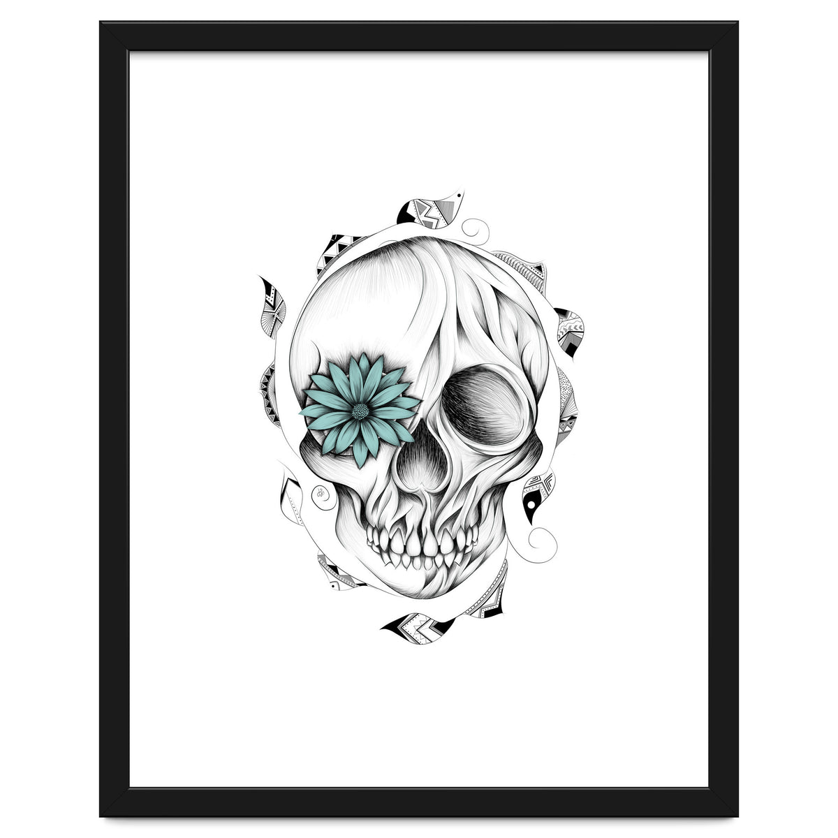Poetic Wooden Skull