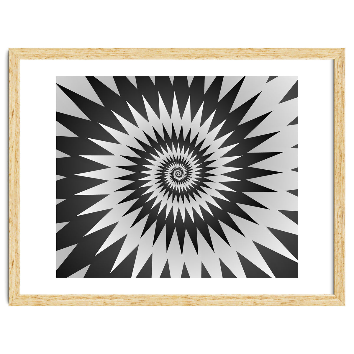 Black & White Abstract Spiral