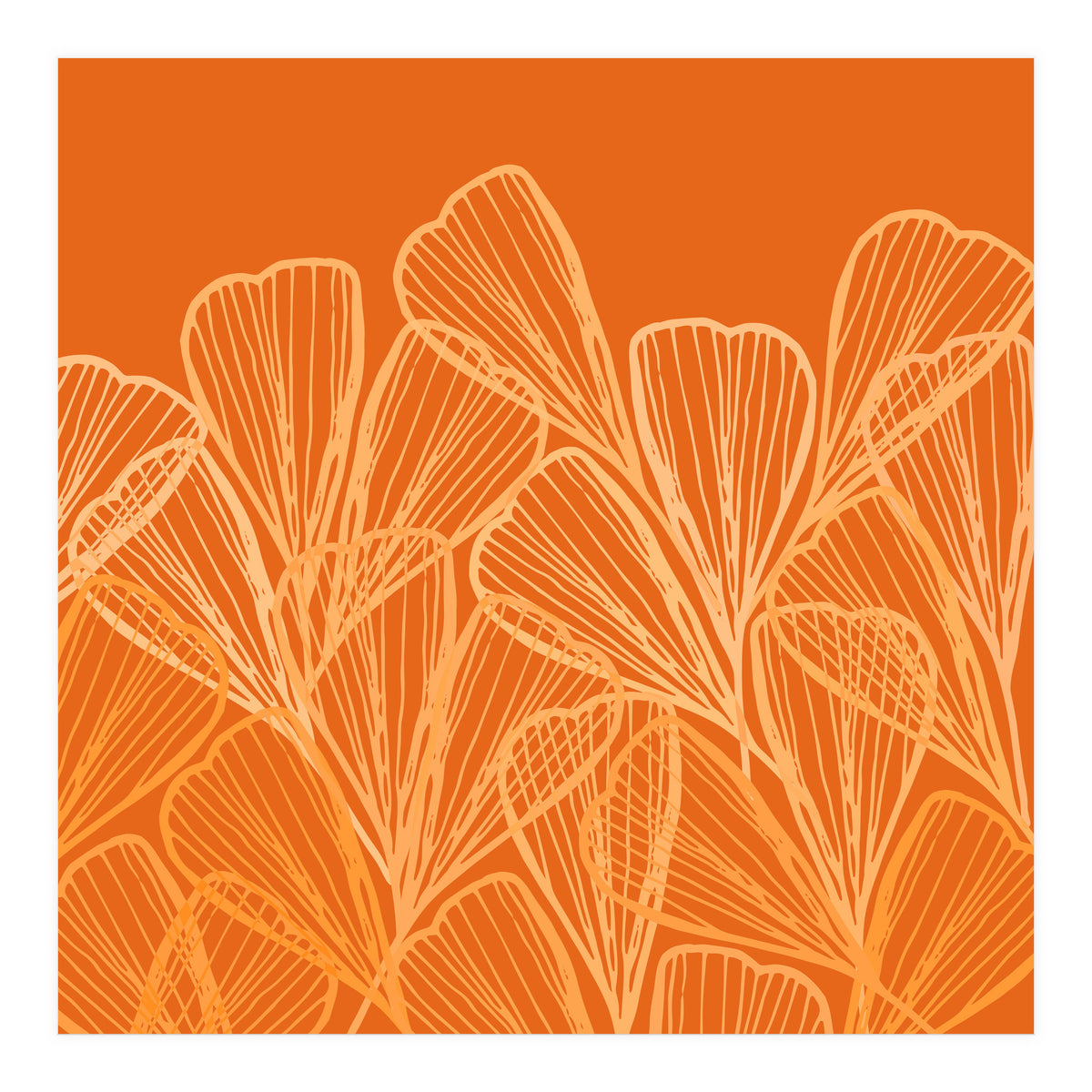 Coastal Orange Flora (Print Only)