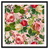 Vintage Botanical, Blush Floral Rose Illustration, Nature Plants Bohemian Painting, Royal Garden thumbnail