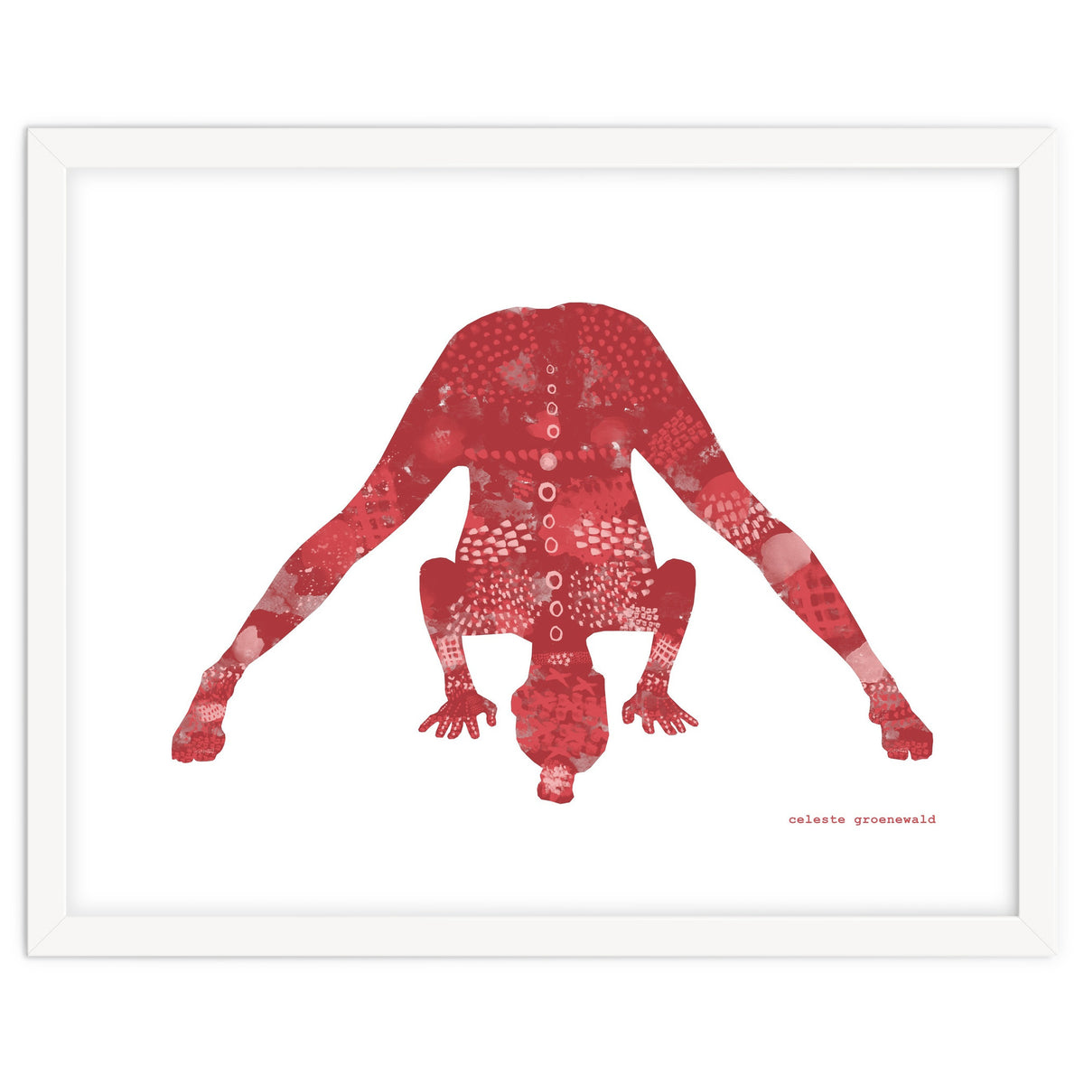 Prasarita Padottanasana in Red