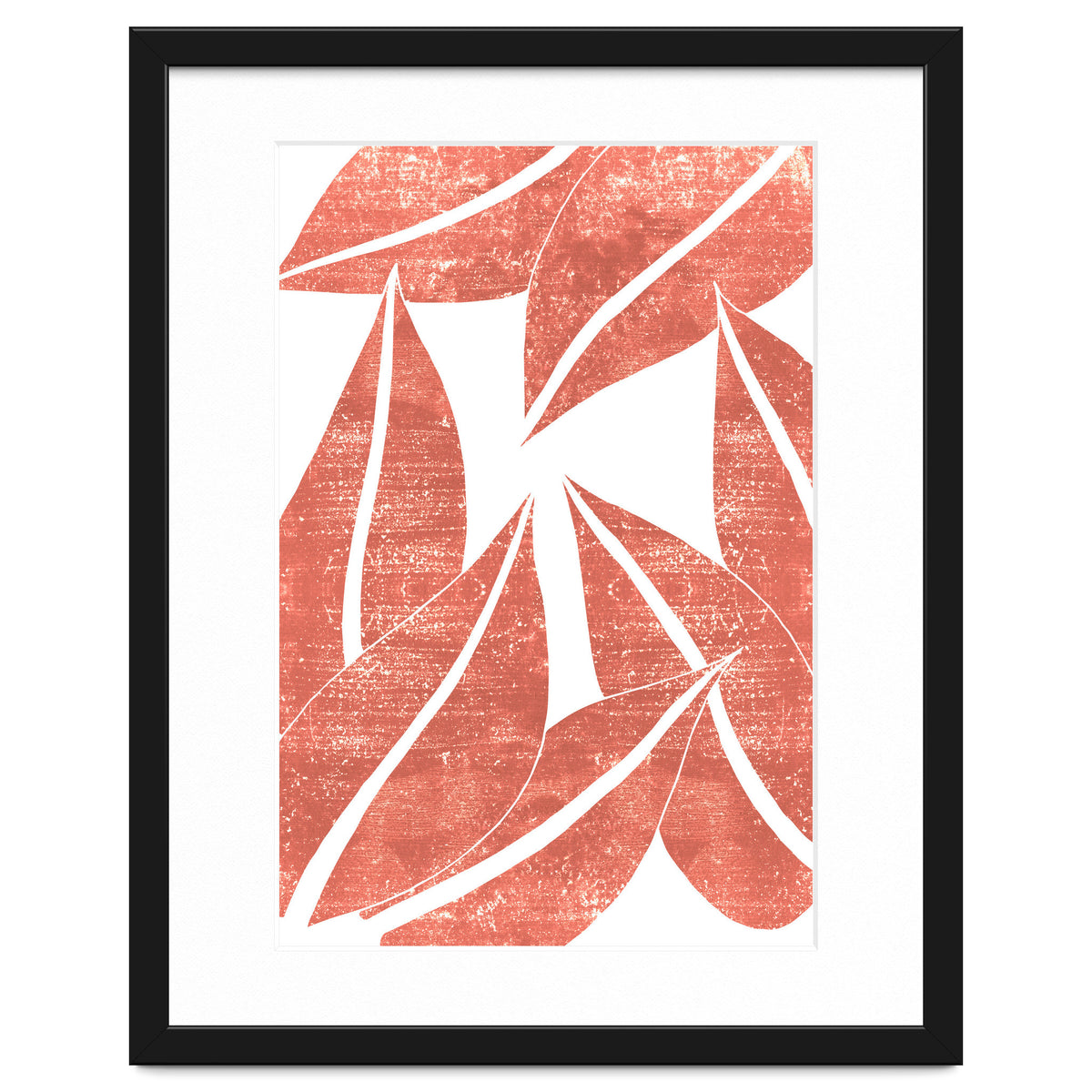 Abstract Terracotta Leaves 1 - Burnt Orange