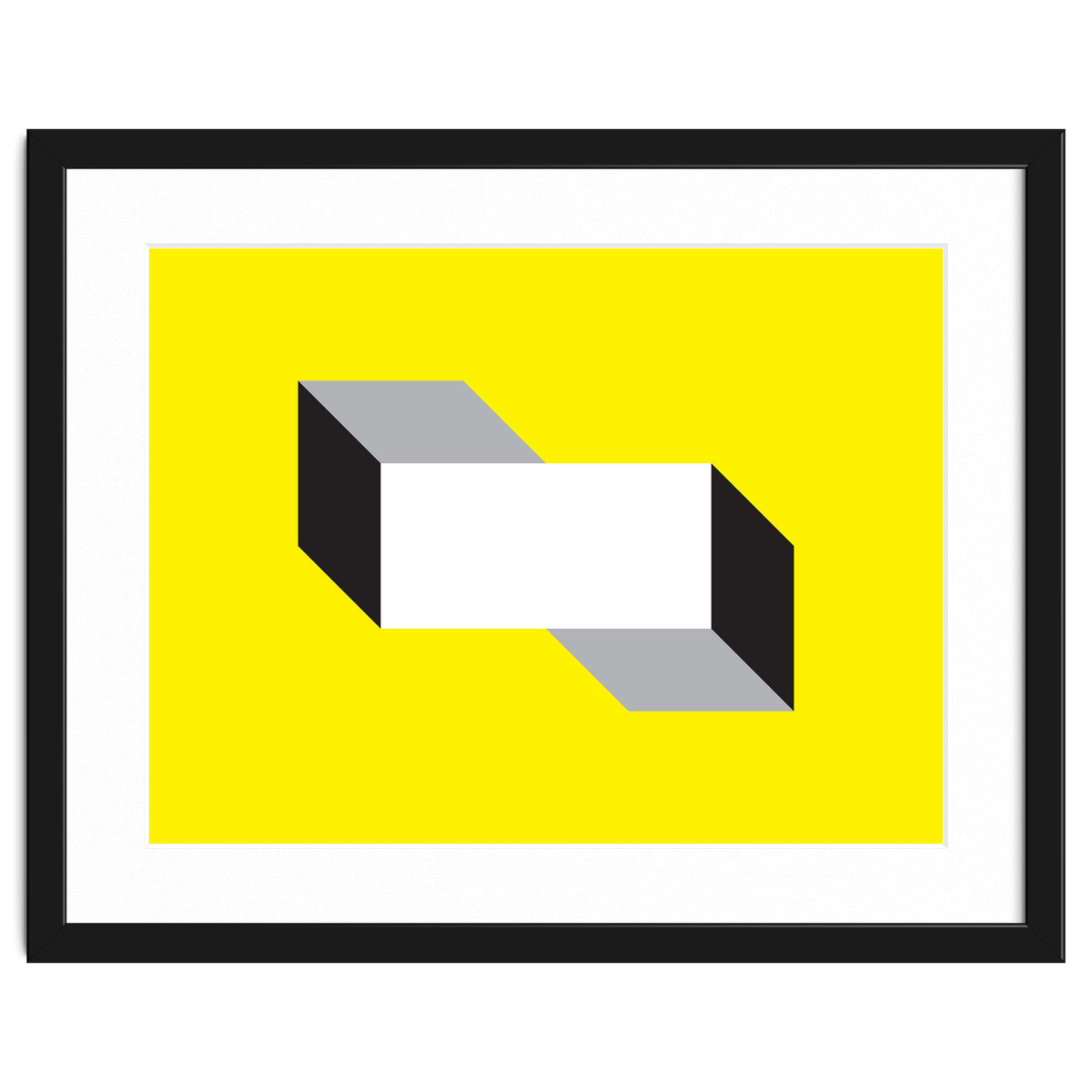Geometric Shapes No. 50 - yellow, black & grey