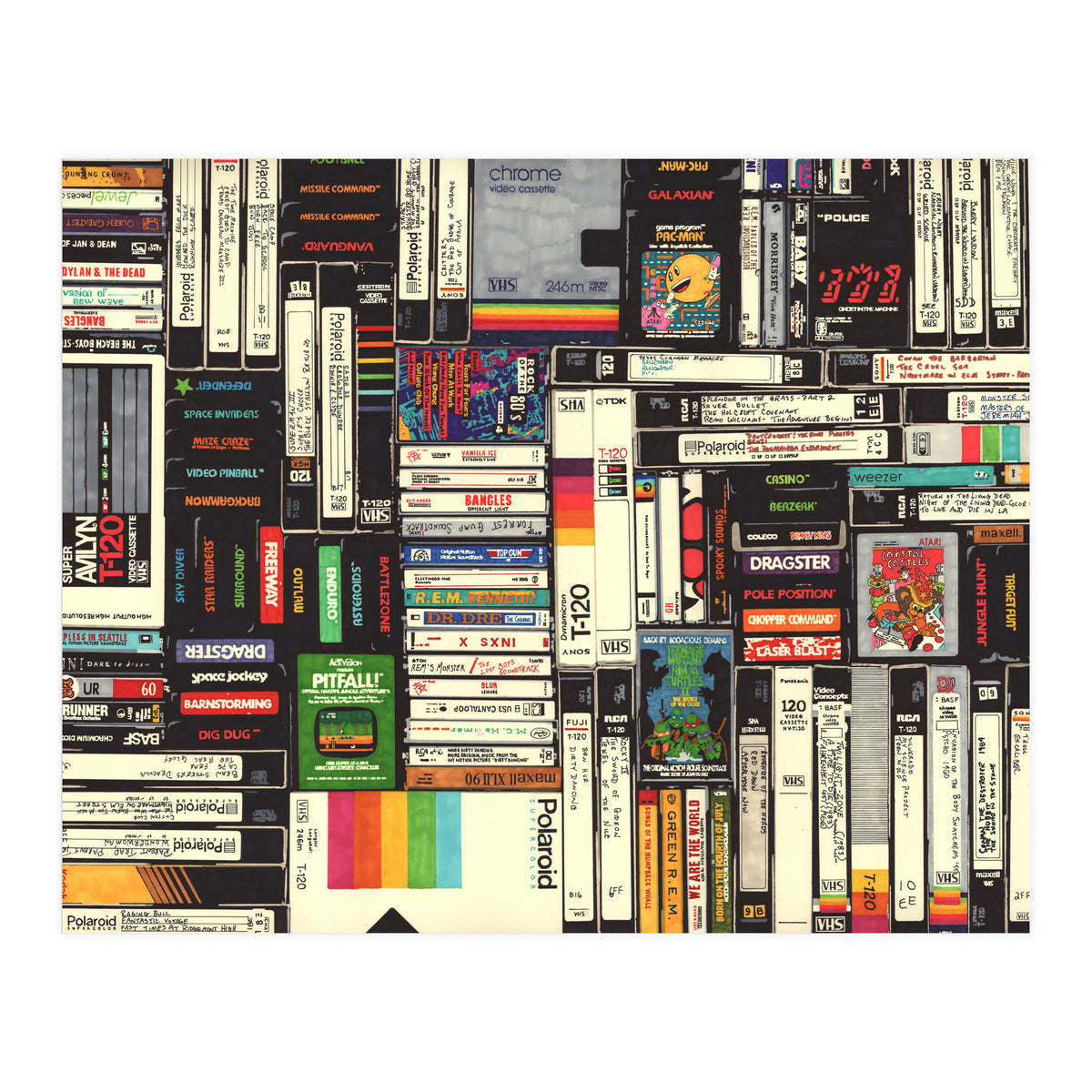 Cassettes, VHS & Atari (Print Only)