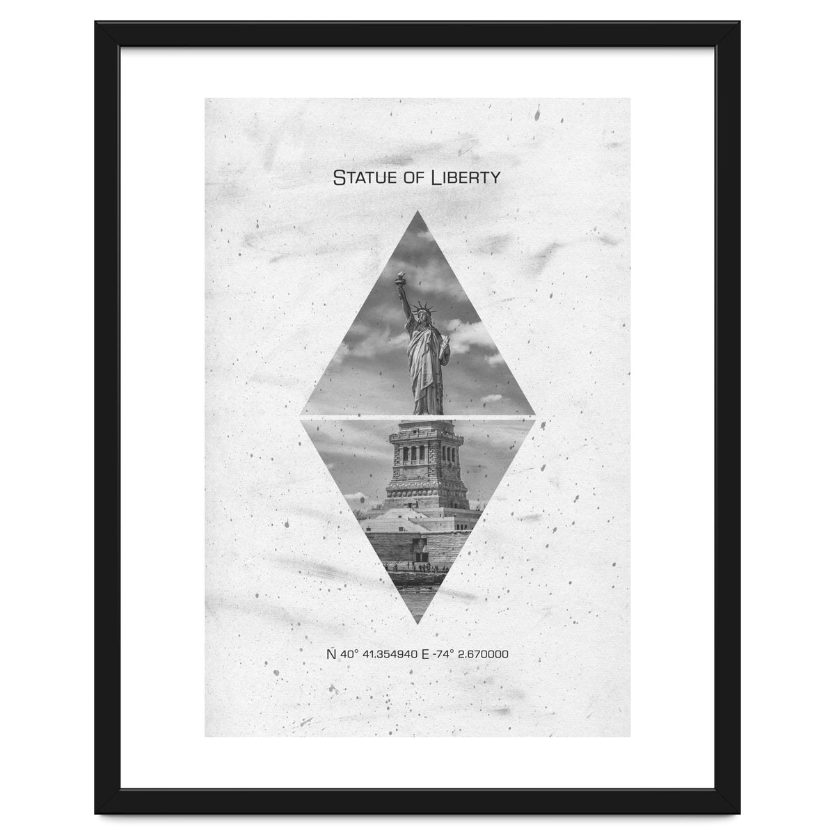 Coordinates NEW YORK CITY Statue of Liberty