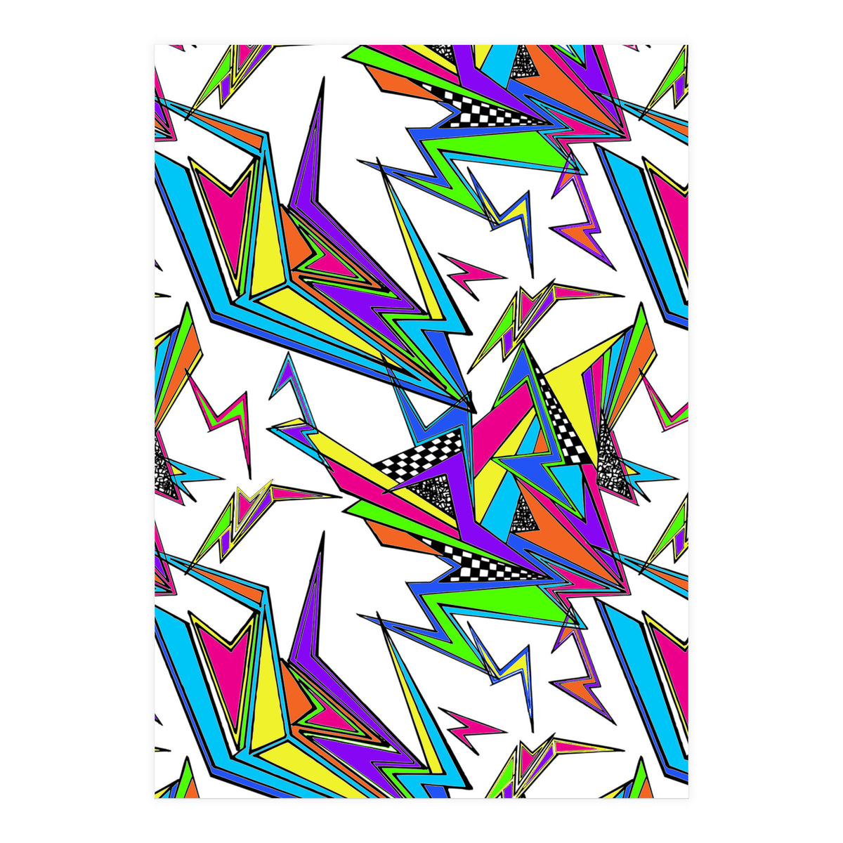 Neon Kapow White (Print Only)