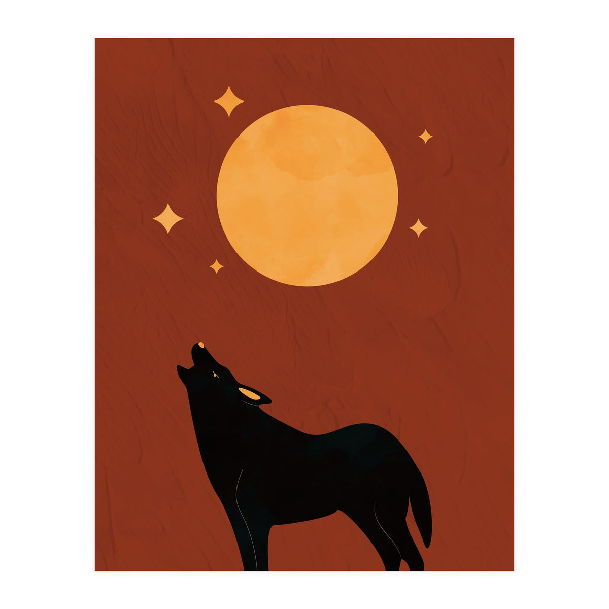 Wolf Full Moon (Print Only)