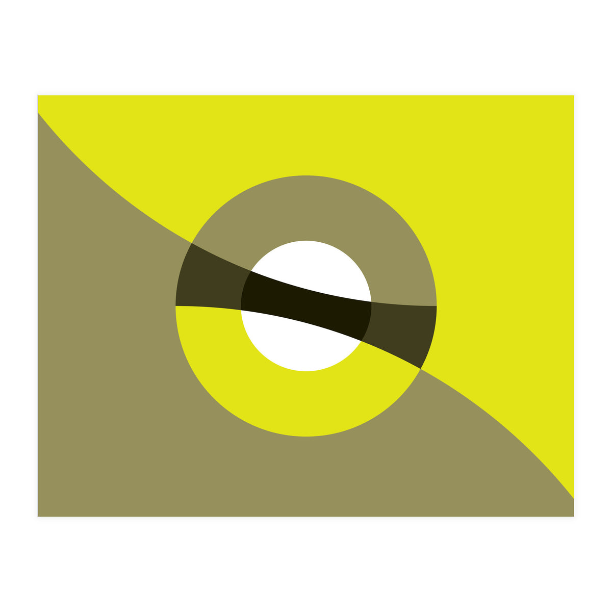 Geometric Shapes No. 44 -  mustard & beige (Print Only)