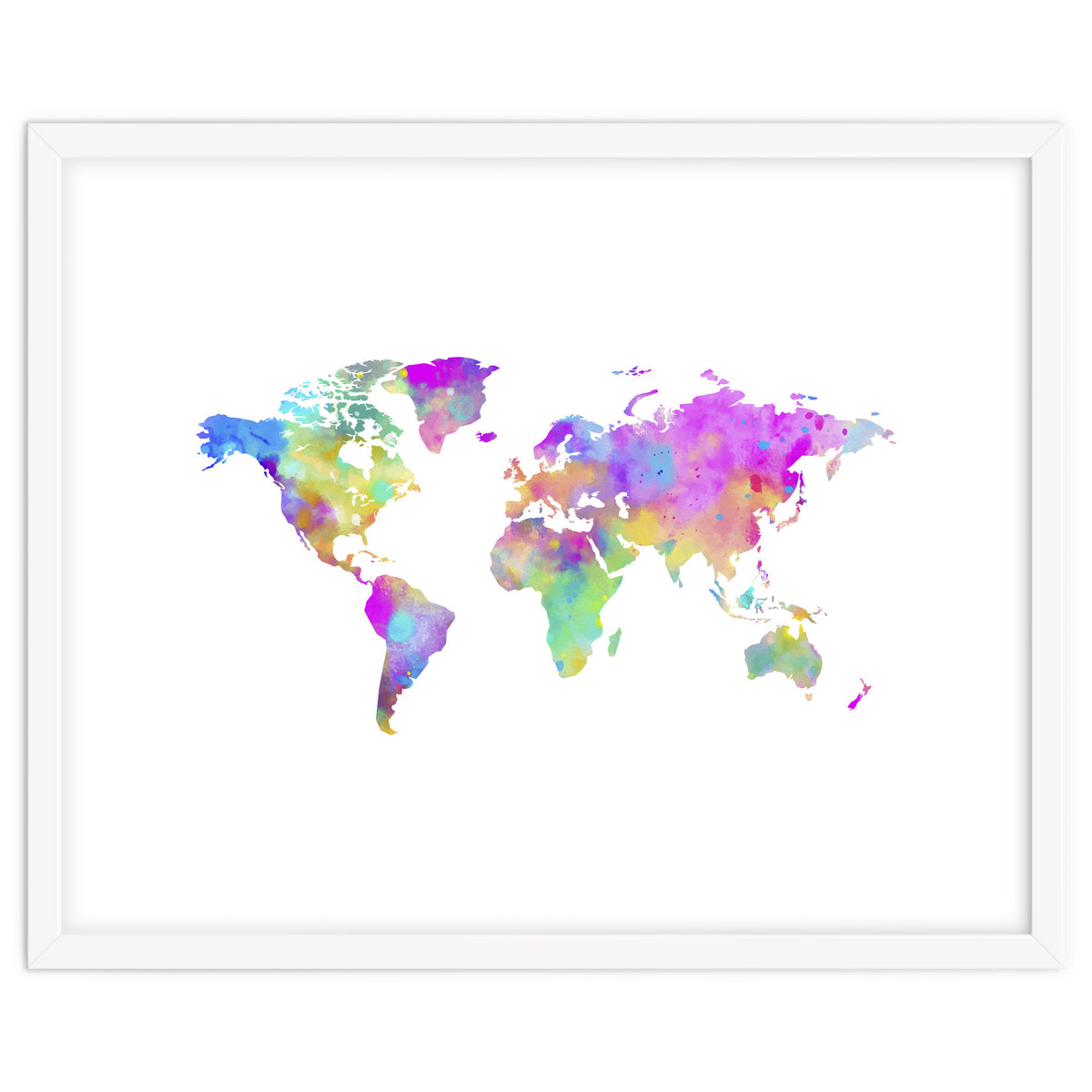 Colorful Watercolor Map